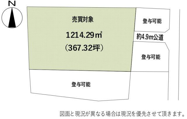 加須市平永の土地図|敷地広々367坪！使い勝手様々です！