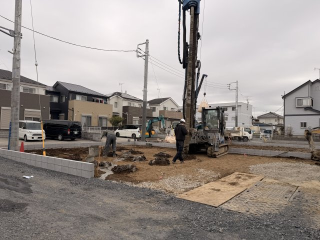 幸手市北2期の外観|3/6撮影　建築作業の様子です！