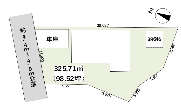 久喜市栗橋中央1丁目の区画図|約98坪の広々敷地！