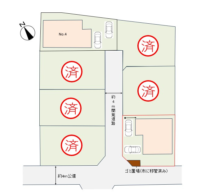 久喜市上町の区画図|閑静な住宅街に７棟の分譲住宅が誕生！ご近所がほぼ同時期入居で親しみやすい♪