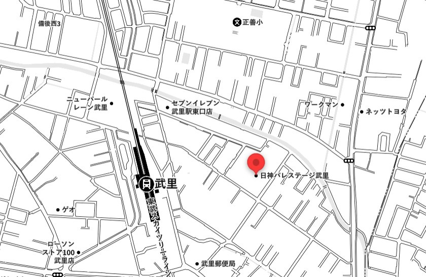 日神パレステージ武里の地図