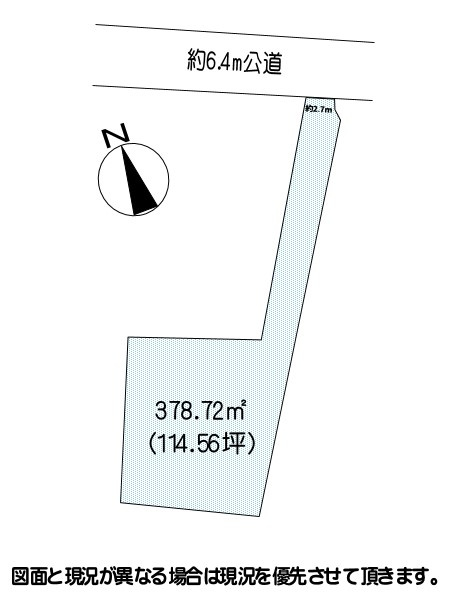 加須市大越の土地図