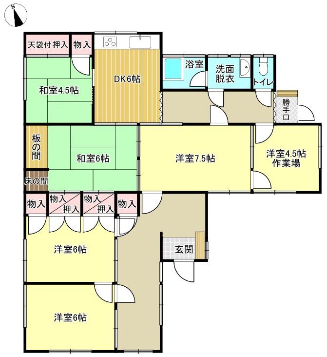 加須市久下2丁目の間取り|■人気の平屋建て！広々とした間取り！■あなた好みのリフォームが可能♪