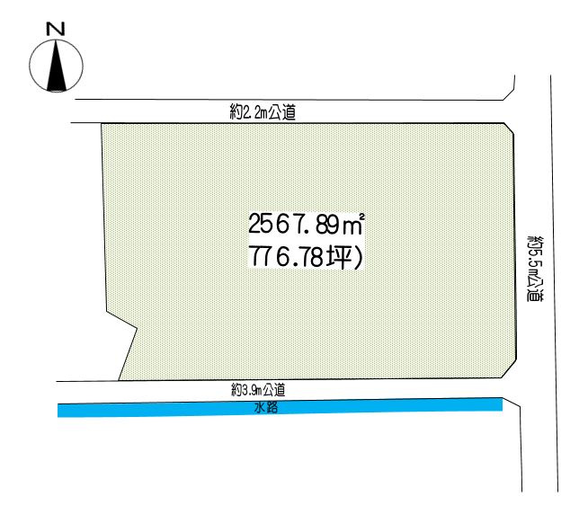 加須市柳生の土地図|図面と現況が異なる場合は、現況優先とします。
