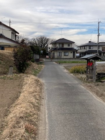 加須市柳生の前面道路含む現地写真|前面側面道路