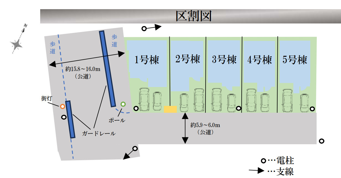 新築／入間郡三芳町大字藤久保　13期の区画図|駐車スペースあり（車種による）