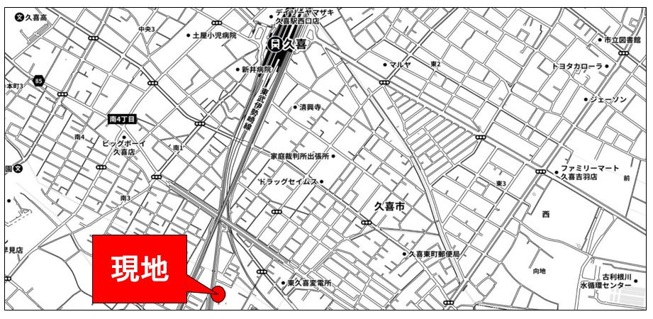 パレドール久喜2の地図
