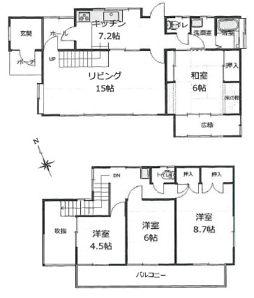 加須市鴻茎の間取り|中古住宅4LDK