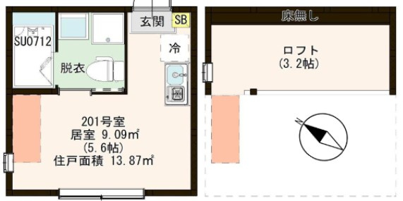 SK（エスケー）フェリス金町の間取り