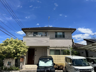 【外観】 | 小浜町売家 | 美観続く外壁タイル！パナホーム施工＆太陽光搭載のこだわり住宅