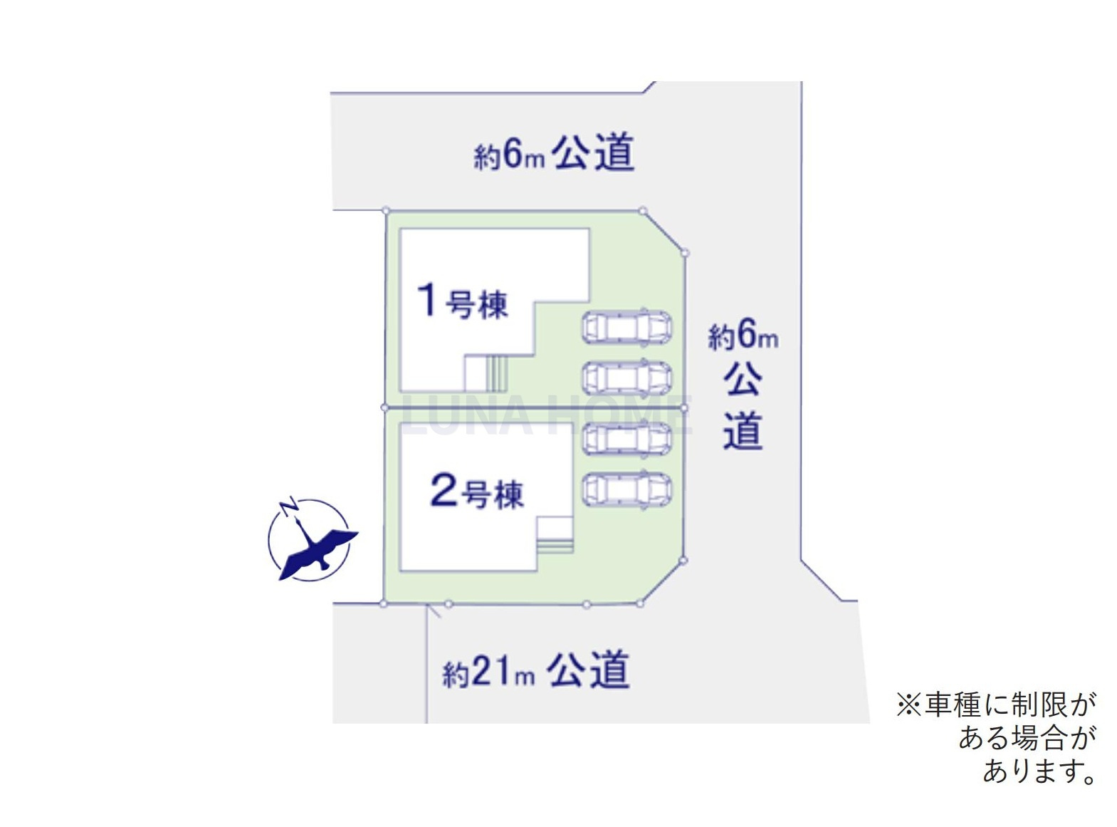 龍ケ崎市平台7期　新築戸建　1号棟の区画図