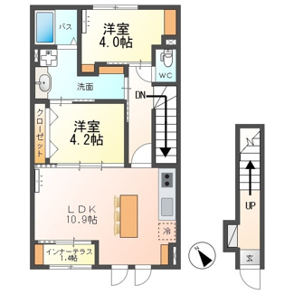 【間取り】 | 阿見町うずら野2丁目新築アパート(仮
