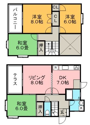 ライブタウン枝光【キャッシュバック】の間取り