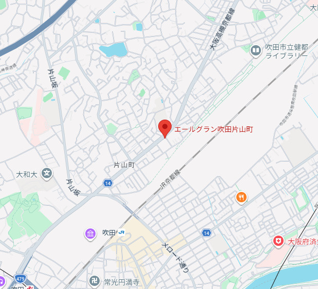 エールグラン吹田片山町の地図