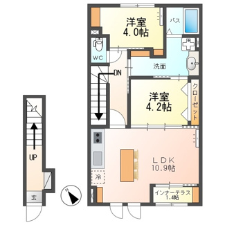【間取り】 | 阿見町うずら野2丁目新築アパート(仮