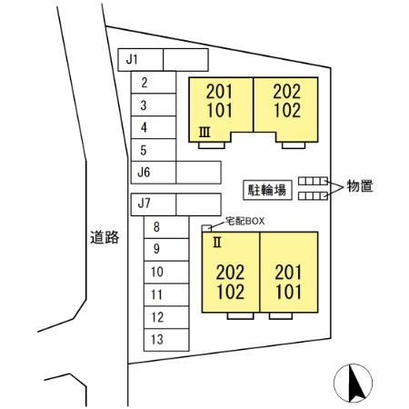 レーベンハイム Ⅲの区画図
