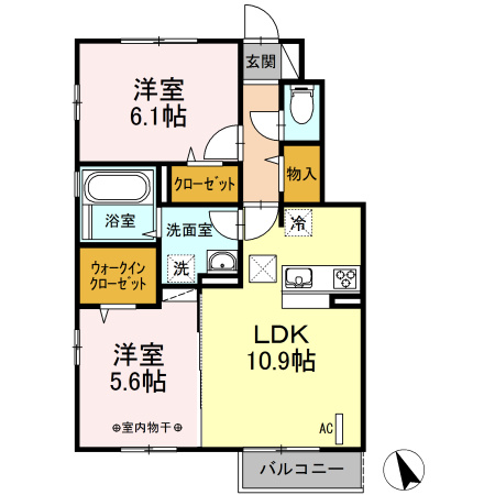 ラフィネ Ａの間取り