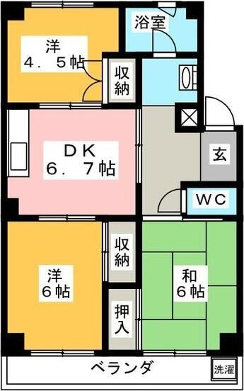 みたかハイツ　　刈谷市近郊の賃貸はクラスホーム刈谷店の間取り