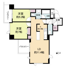 【間取り】 | クロスレジデンス大阪新町