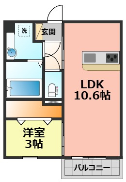 【間取り】 | クレール（九之坪宮浦）