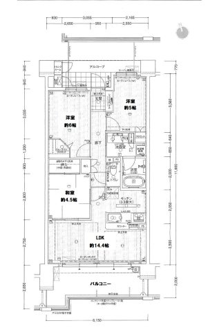 ブランズ名谷の間取り