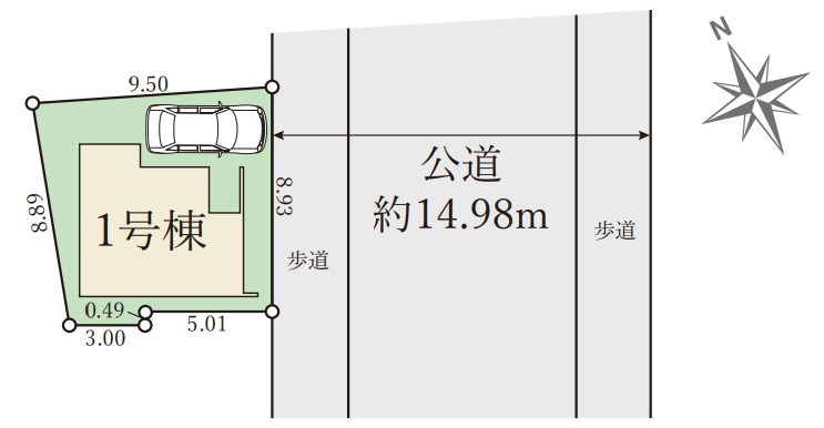 明石市船上町の区画図