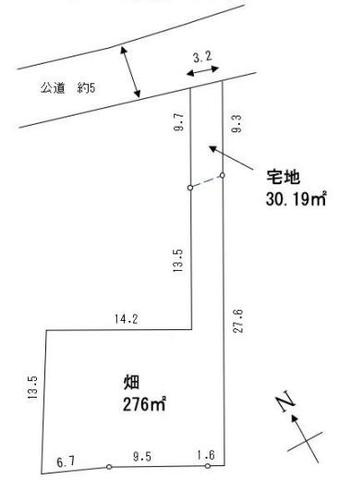 坂戸市戸宮　売地の区画図