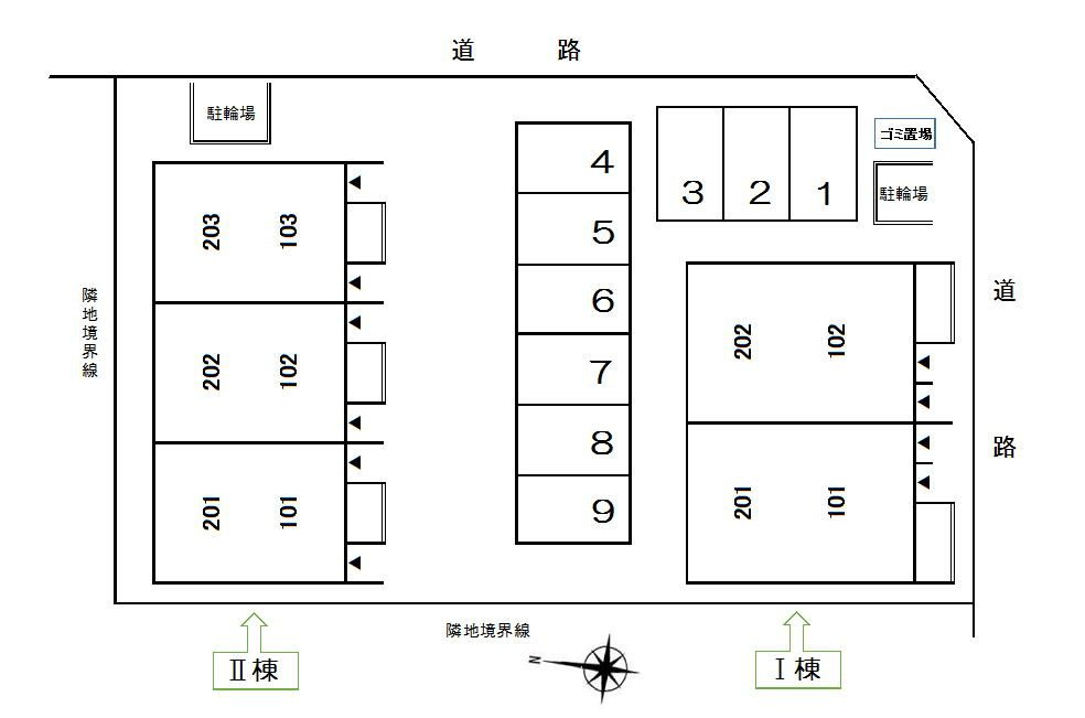 ビオーラ築盛Ⅱの区画図