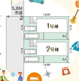 千葉市花見川区こてはし台1丁目01期の区画図