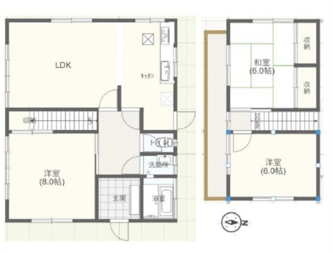 【間取り】 | 比企郡吉見町東野5丁目　中古戸建