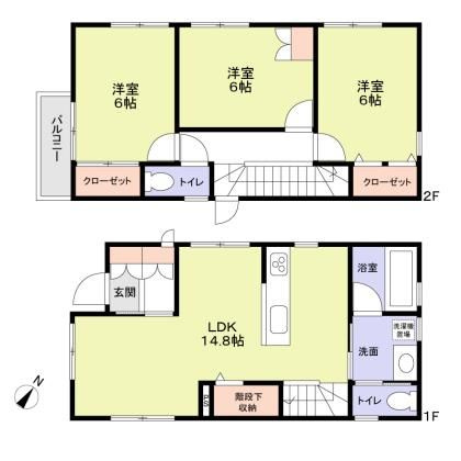 板橋区赤塚３丁目戸建Ａ棟・Ｂ棟の間取り