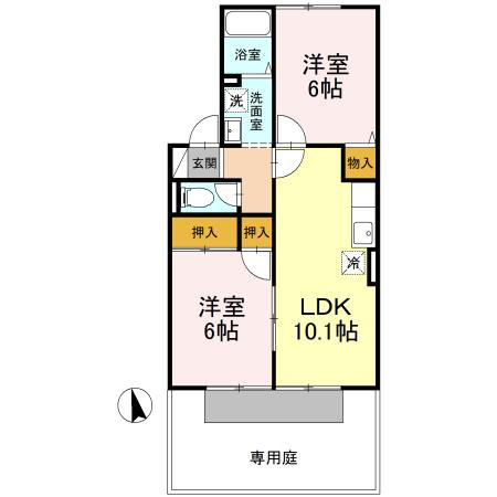 サンハイム井上Cの間取り