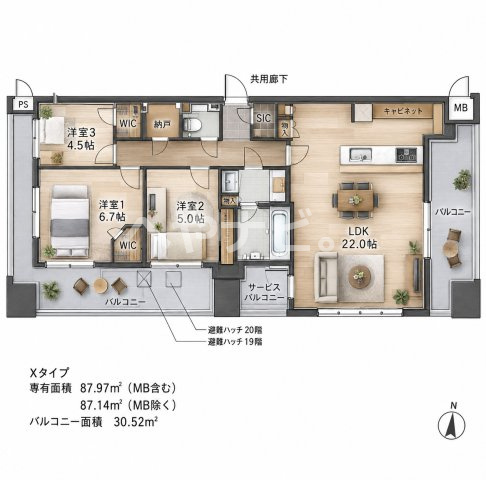 【間取り】 | S-RESIDENCE千種belvia TOWER