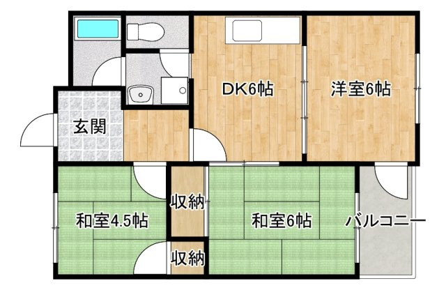 スカイハイツ曽根の間取り