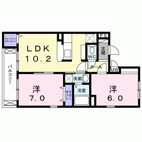 ラ・セリーナ中野　Ｋ・Ｍ・Ｈの間取り|間取りです。