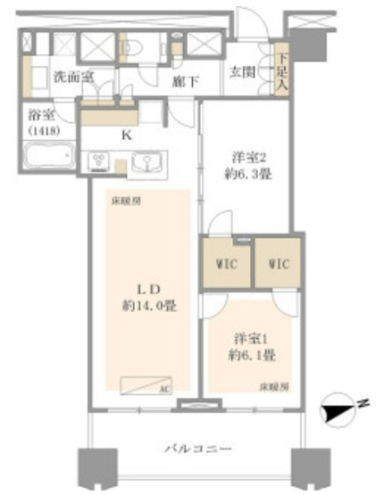 【間取り】 | 富久クロスコンフォートタワー