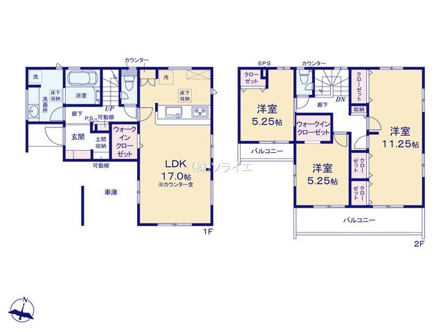 川越市郭町2丁目　全4棟　新築戸建の間取り