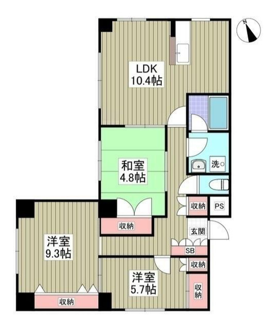 AJU稲城の間取り