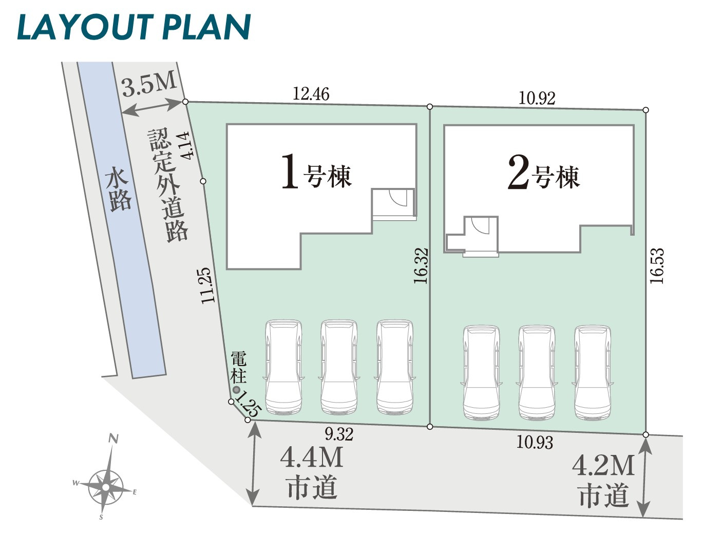 リナージュ ネクスジー 徳島市国府町01期の区画図