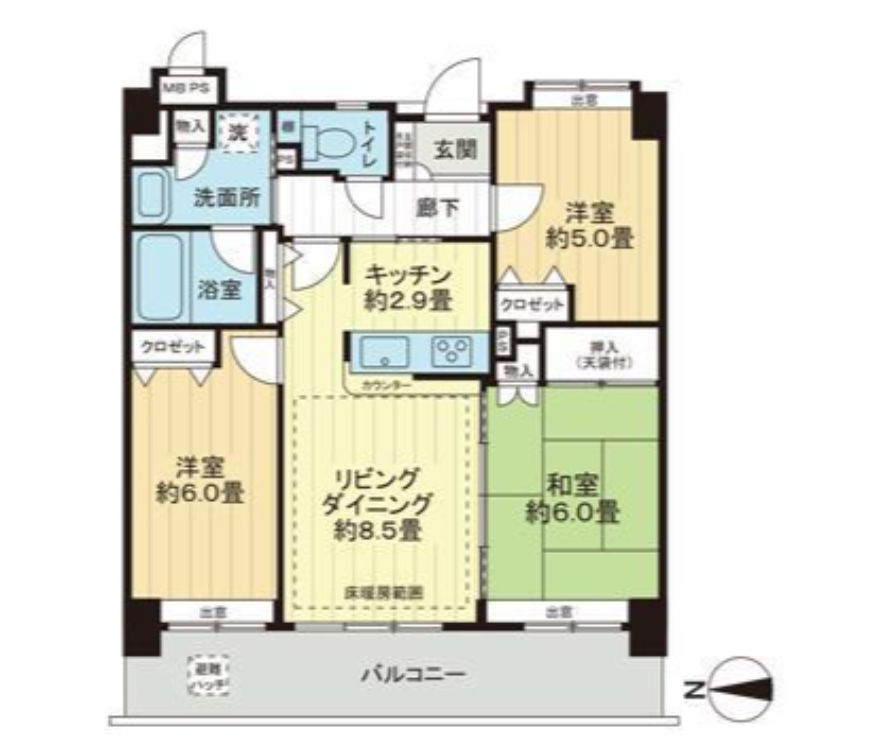 ライオンズプラザ鶯谷の間取り