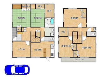 【間取り】 | 千代田１丁目　中古一戸建 | 南東・南西角地！日当り・通風良好です♪ぜひ現地でお確かめください♪