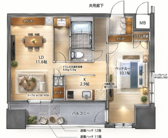 【間取り】 | S-RESIDENCE千種belvia TOWER