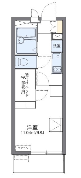 レオパレスプランドール八ヶ崎の間取り