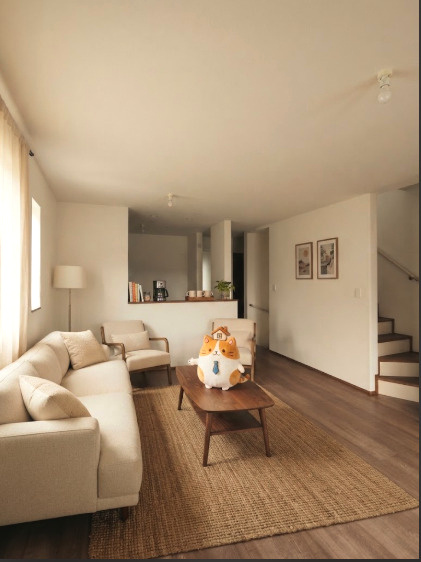 西区姪の浜３丁目　A号棟の居間・リビング|家具・家電等はCG加工により配置例を示したものです