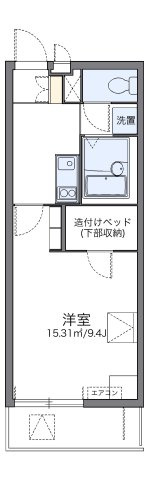 レオパレスエミールプラザの間取り|代表的な間取のため実際の間取とは異なる場合があります
