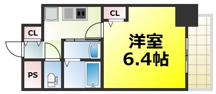 【間取り】 | グランパシフィック大国町  仲介手数料無料