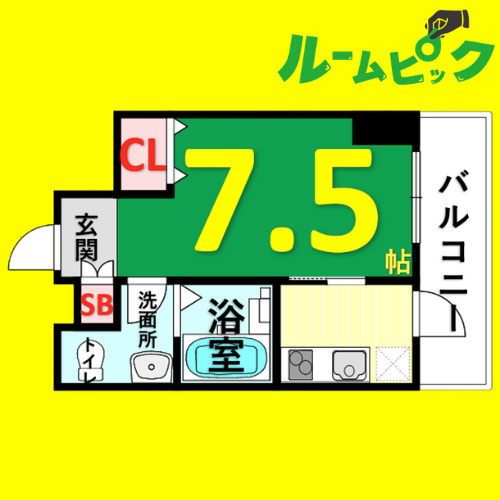 フロンティアタワー名駅南　名古屋市賃貸　仲介手数料無料の間取り