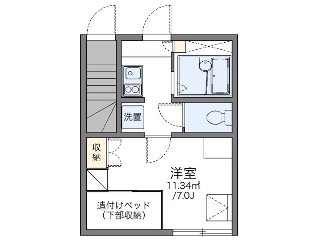 レオパレスハミング熱田の間取り