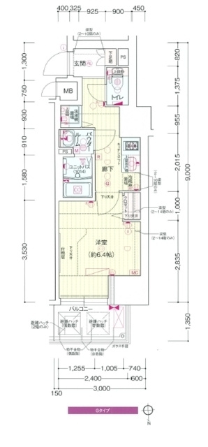 プレサンス松屋町グレースの間取り