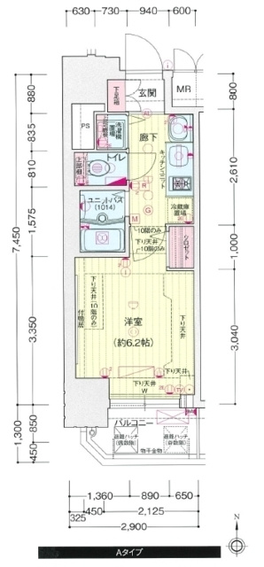 プレサンス谷町アルファの間取り